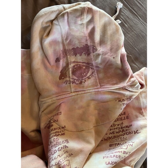 Shawn Mendes The Tour Concert Sketch II Tye Die Hoodie Size Medium Very Soft - Picture 13 of 13